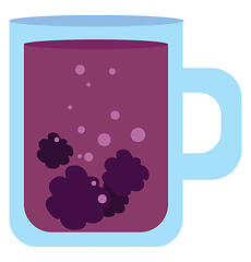 Image showing Image of blackberry tea, vector or color illustration.