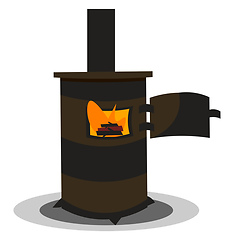 Image showing Clipart of the medieval stove/Medieval torch sconce, vector or c