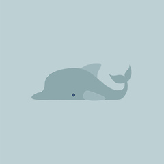 Image showing Image of dolphin, vector or color illustration.