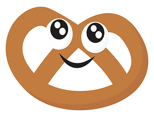 Image showing Pretzel, vector or color illustration.