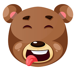 Image showing Bear is feeling funny, , illustration, vector on white backgroun