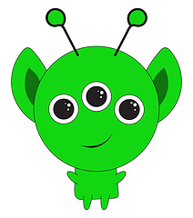 Image showing Image of alien, vector or color illustration.