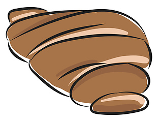 Image showing Image of croissant from the front , vector or color illustration
