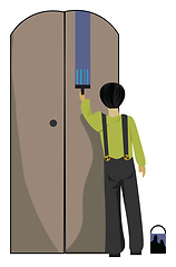 Image showing A house painter, vector or color illustration.