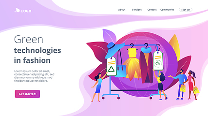 Image showing Sustainable fashion concept landing page