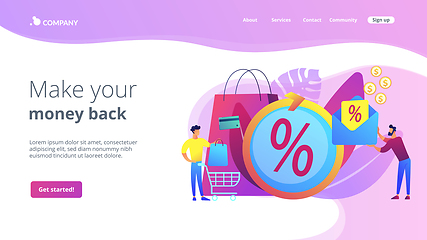 Image showing Rebate program concept landing page