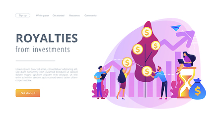 Image showing Portfolio income concept landing page.