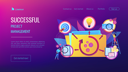 Image showing Project life cycle concept landing page