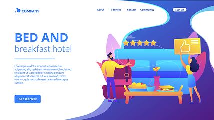 Image showing Bed and breakfast concept landing page