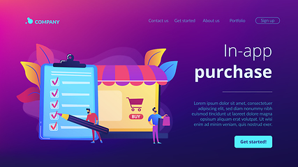 Image showing Purchase agreement concept landing page