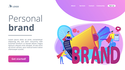 Image showing Personal brand concept landing page