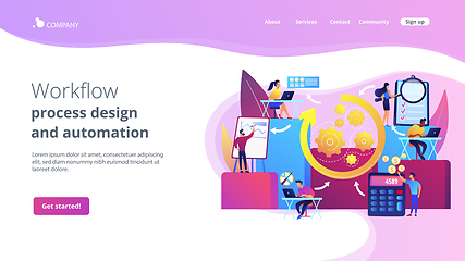 Image showing Workflow processes concept landing page.