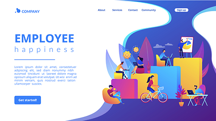 Image showing Modern workplace concept landing page