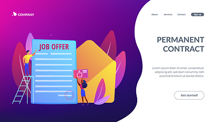 Image showing Job offer concept landing page