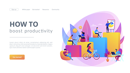 Image showing Modern workplace concept landing page