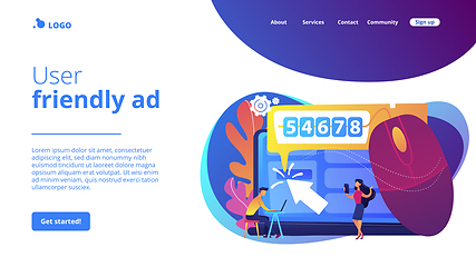 Image showing Click tracking concept landing page.