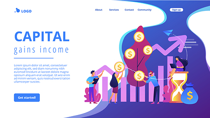 Image showing Portfolio income concept landing page.