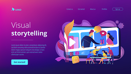 Image showing Visual storytelling concept landing page.