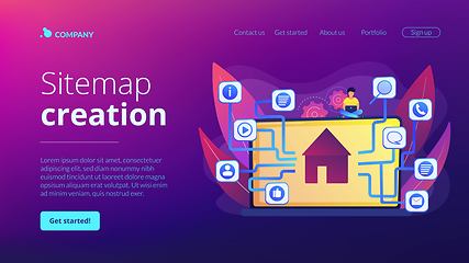 Image showing Sitemap creation concept landing page