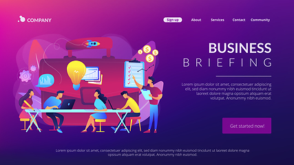 Image showing Business briefing concept landing page