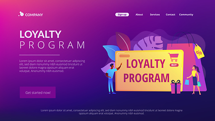 Image showing Loyalty program concept landing page