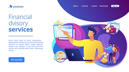 Image showing Financial adviser concept landing page