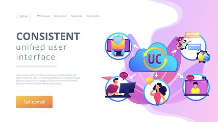 Image showing Unified communication concept landing page