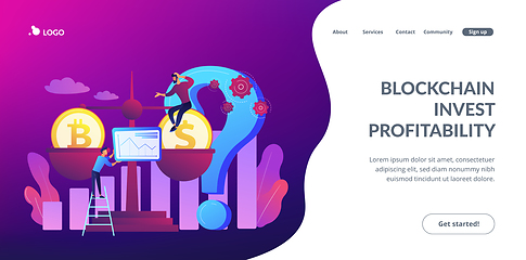 Image showing Bitcoin price prediction concept landing page
