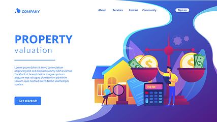Image showing Appraisal services concept landing page