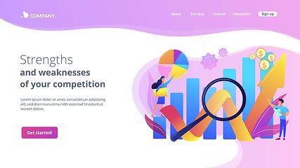 Image showing Competitive analysis concept landing page