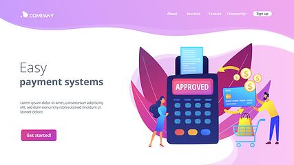 Image showing Payment processing concept landing page