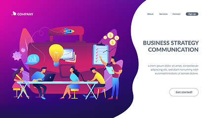 Image showing Business briefing concept landing page