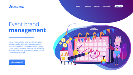 Image showing Brand event concept landing page