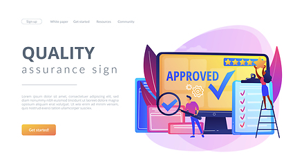 Image showing High quality sign concept landing page