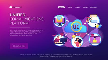 Image showing Unified communication concept landing page