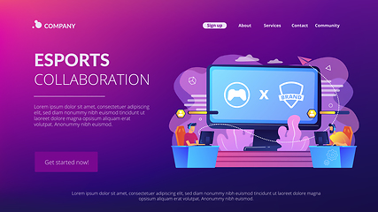 Image showing eSports collaboration concept landing page