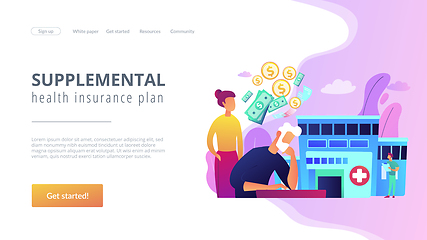 Image showing Healthcare expenses of retirees concept landing page.