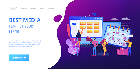 Image showing Media planning concept landing page.