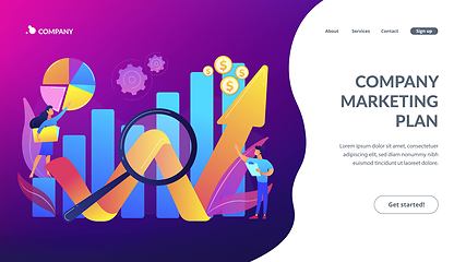 Image showing Competitive analysis concept landing page