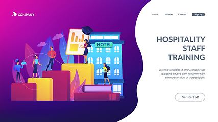 Image showing Hospitality courses concept landing page