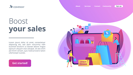 Image showing Sales promotion concept landing page