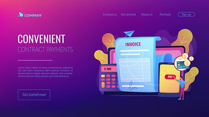 Image showing Payment terms concept landing page