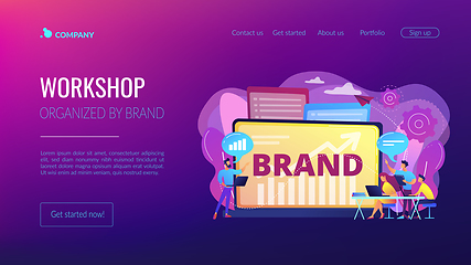 Image showing Branded workshop concept landing page