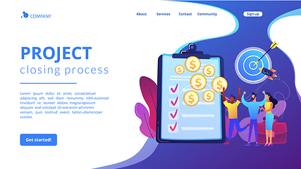 Image showing Project closure concept landing page