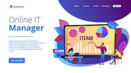 Image showing IT management courses concept landing page