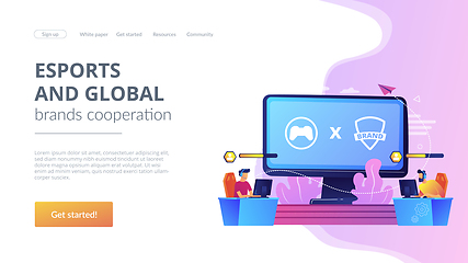 Image showing eSports collaboration concept landing page