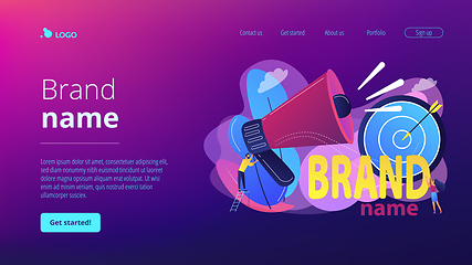 Image showing Brand name concept landing page.