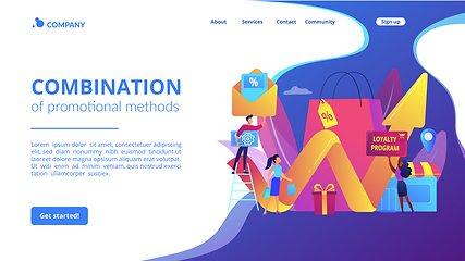 Image showing Promotional mix concept landing page