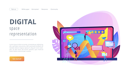 Image showing Online reputation management concept landing page