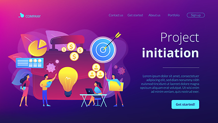 Image showing Project initiation concept landing page